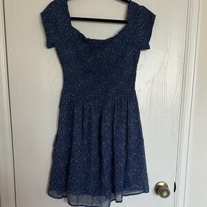 Abercrombie & Fitch Blue Smocked Dress